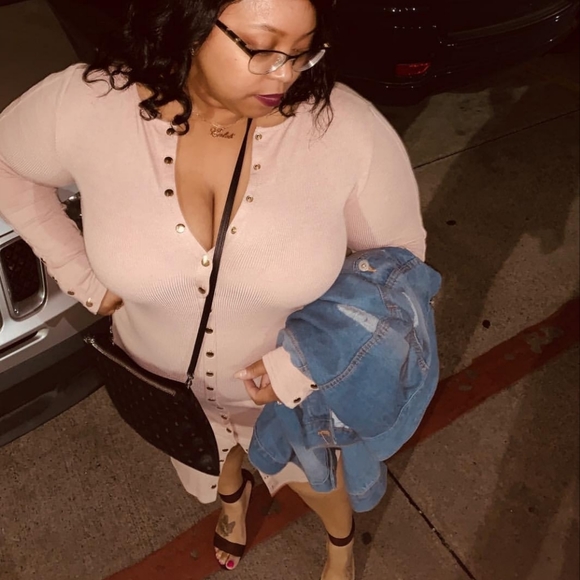 Muave Maxi dress with buttons - Picture 8 of 8